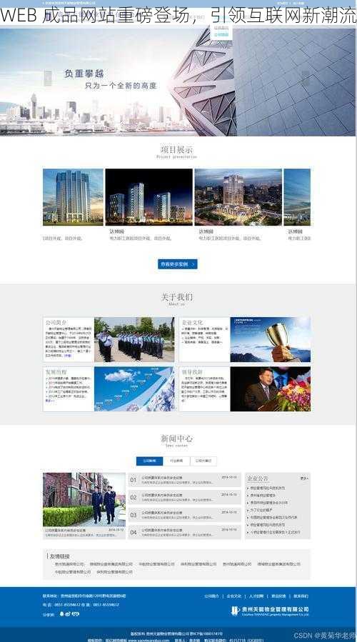 WEB 成品网站重磅登场,引领互联网新潮流