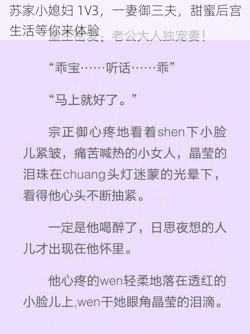 苏家小媳妇 1V3,一妻御三夫,甜蜜后宫生活等你来体验