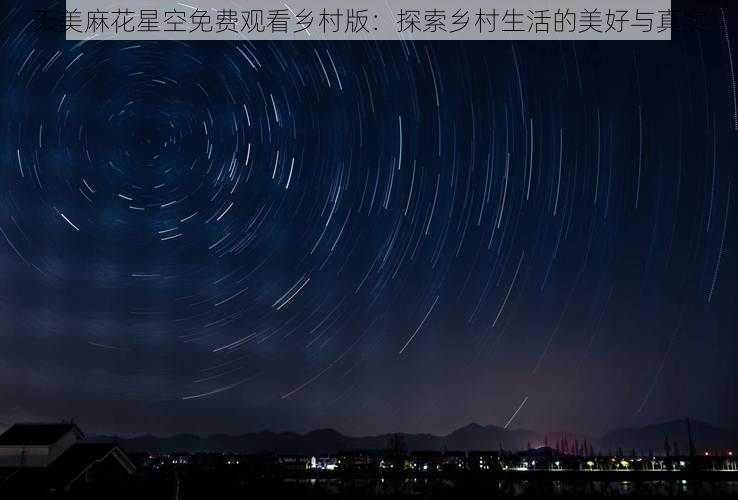 天美麻花星空免费观看乡村版:探索乡村生活的美好与真实