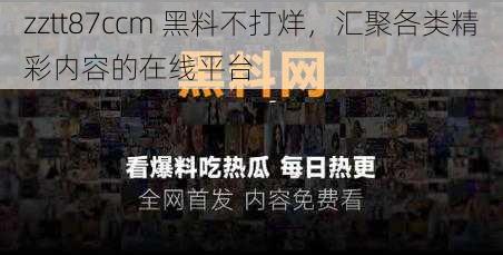 zztt87ccm 黑料不打烊,汇聚各类精彩内容的在线平台