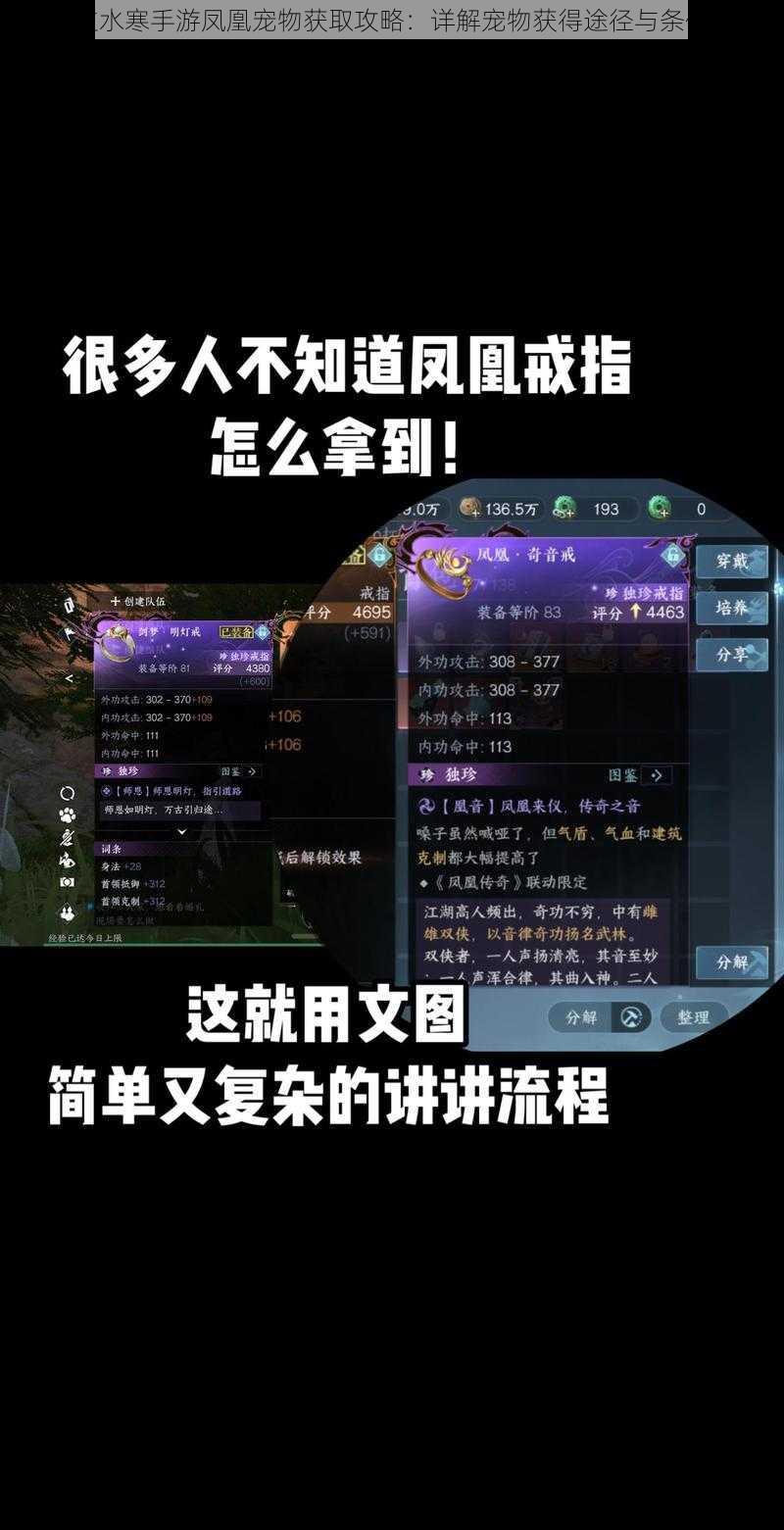 逆水寒手游凤凰宠物获取攻略:详解宠物获得途径与条件