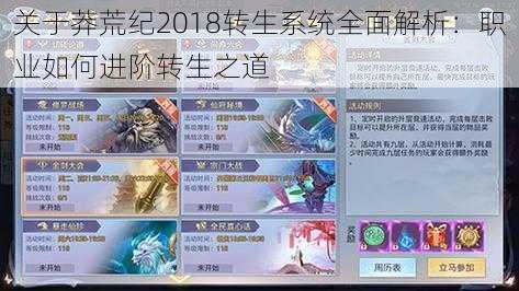 关于莽荒纪2018转生系统全面解析:职业如何进阶转生之道