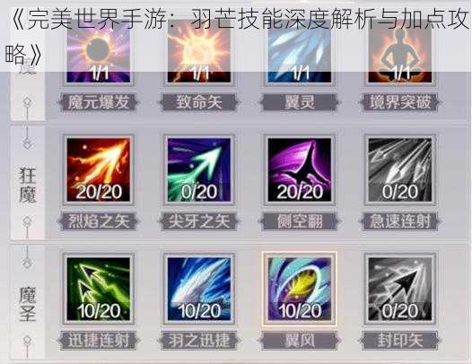 《完美世界手游:羽芒技能深度解析与加点攻略》