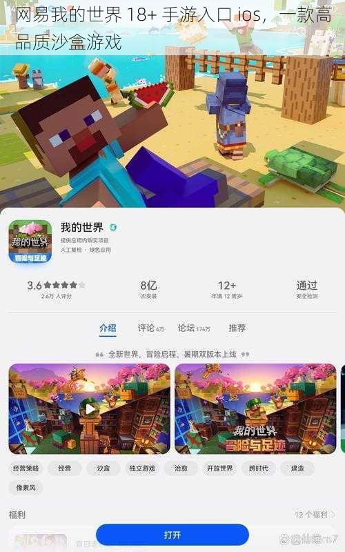 网易我的世界 18+ 手游入口 ios,一款高品质沙盒游戏