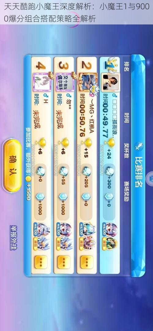 天天酷跑小魔王深度解析:小魔王1与9000爆分组合搭配策略全解析