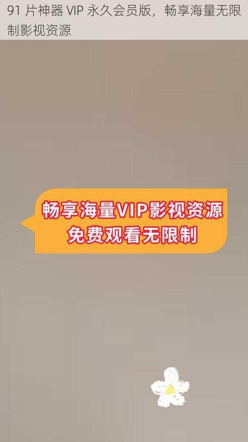 91 片神器 VIP 永久会员版,畅享海量无限制影视资源