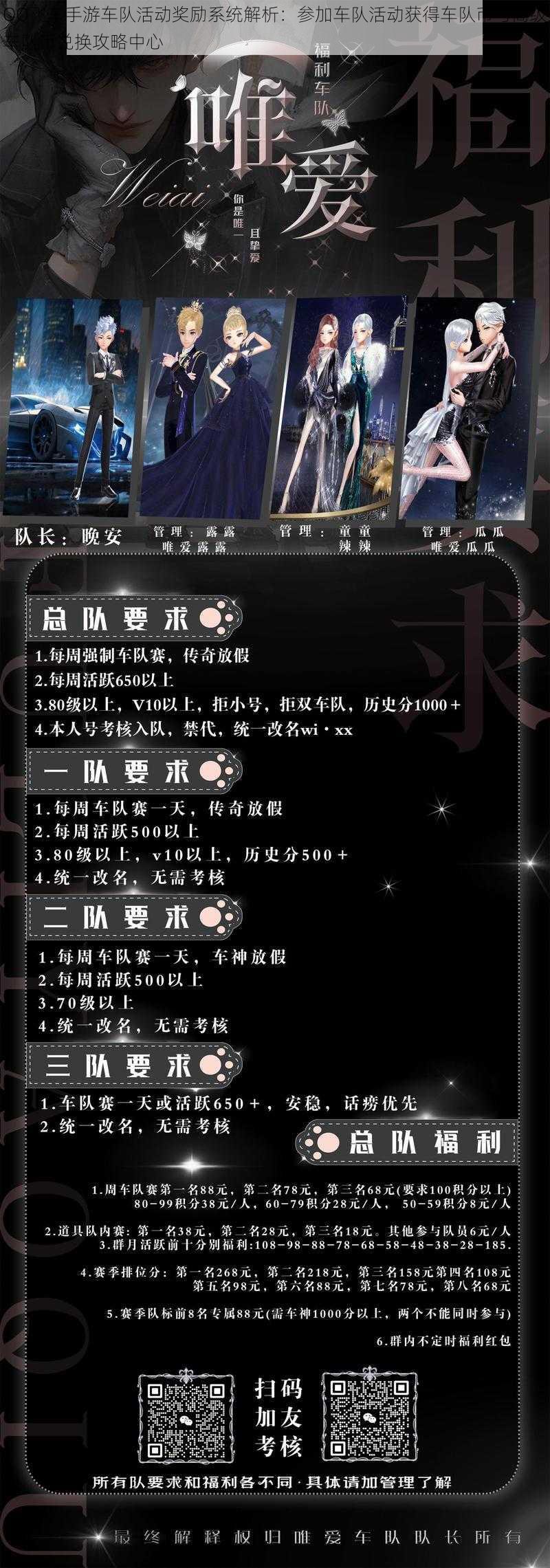 QQ飞车手游车队活动奖励系统解析:参加车队活动获得车队币与高级车队币兑换攻略中心