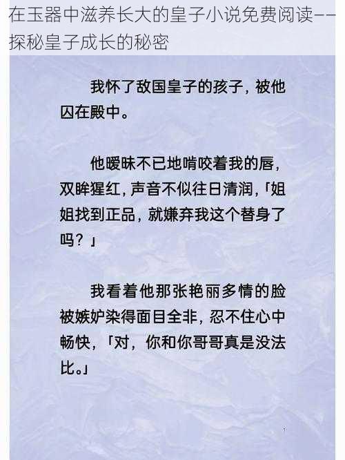 在玉器中滋养长大的皇子小说免费阅读——探秘皇子成长的秘密