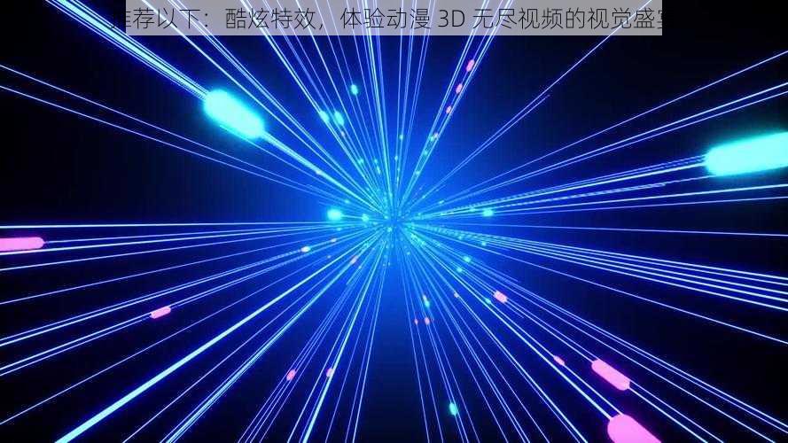 推荐以下:酷炫特效,体验动漫 3D 无尽视频的视觉盛宴