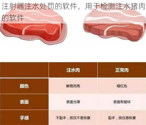 注射器注水处罚的软件,用于检测注水猪肉的软件