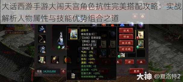 大话西游手游大闹天宫角色抗性完美搭配攻略:实战解析人物属性与技能优势组合之道