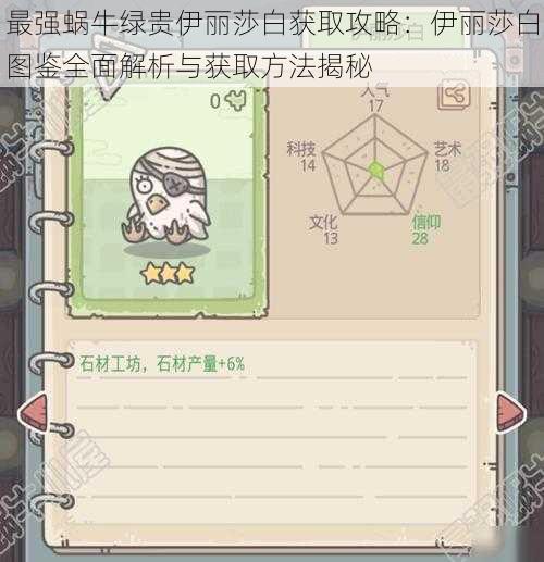 最强蜗牛绿贵伊丽莎白获取攻略:伊丽莎白图鉴全面解析与获取方法揭秘