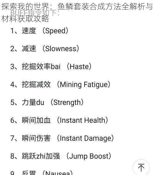 探索我的世界:鱼鳞套装合成方法全解析与材料获取攻略