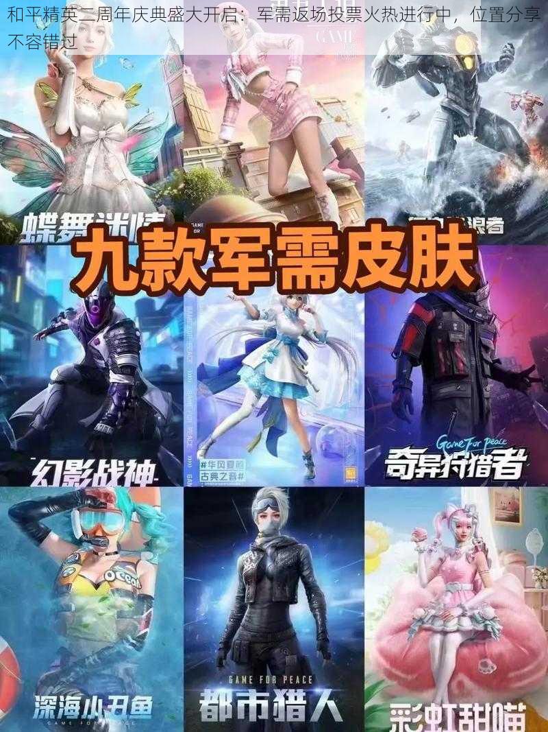和平精英二周年庆典盛大开启:军需返场投票火热进行中,位置分享不容错过