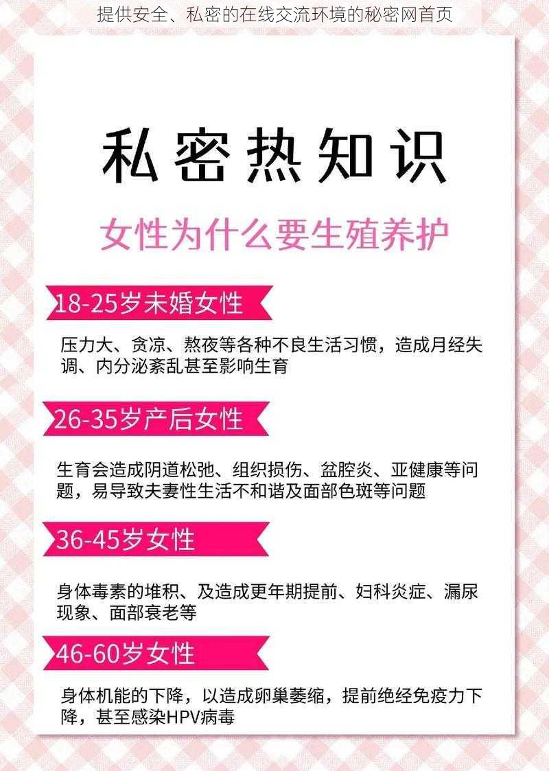 提供安全、私密的在线交流环境的秘密网首页
