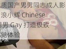 优质国产男男同志成人影片,浪小辉 Chinese 男男 Gay 打造极致视觉体验