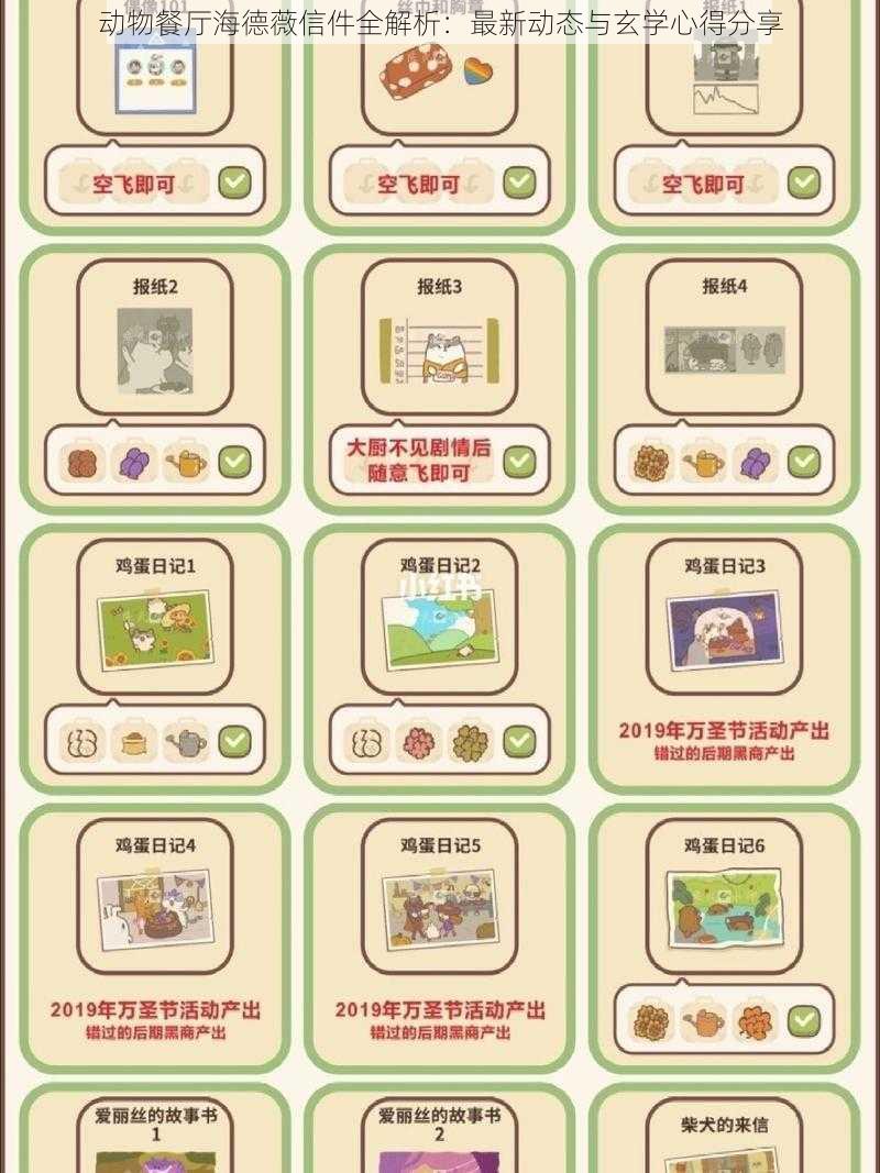 动物餐厅海德薇信件全解析:最新动态与玄学心得分享