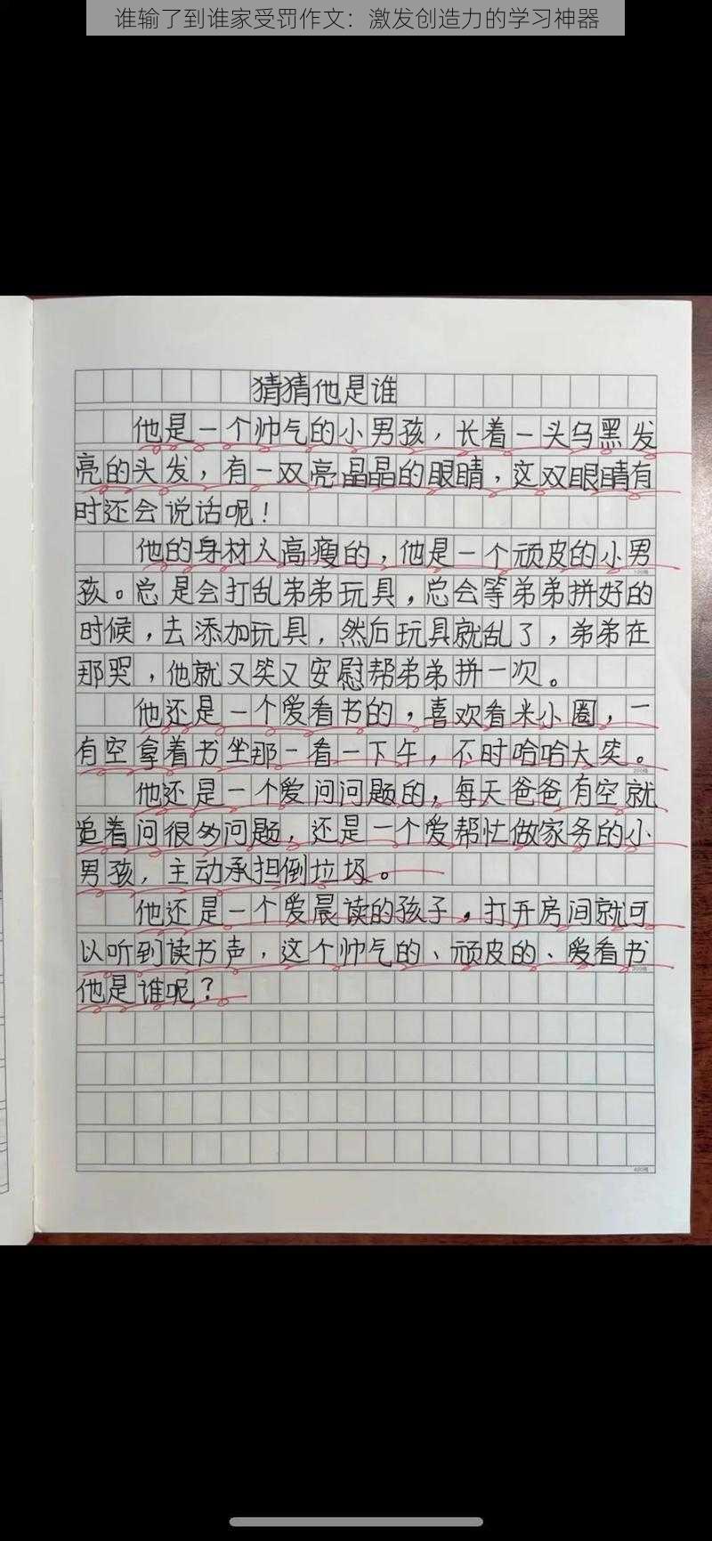 谁输了到谁家受罚作文:激发创造力的学习神器