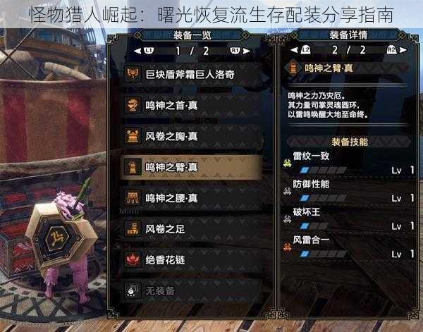 怪物猎人崛起:曙光恢复流生存配装分享指南