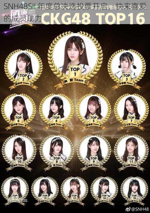 SNH48SII 年度总决选投票开启,快来喜爱的成员助力