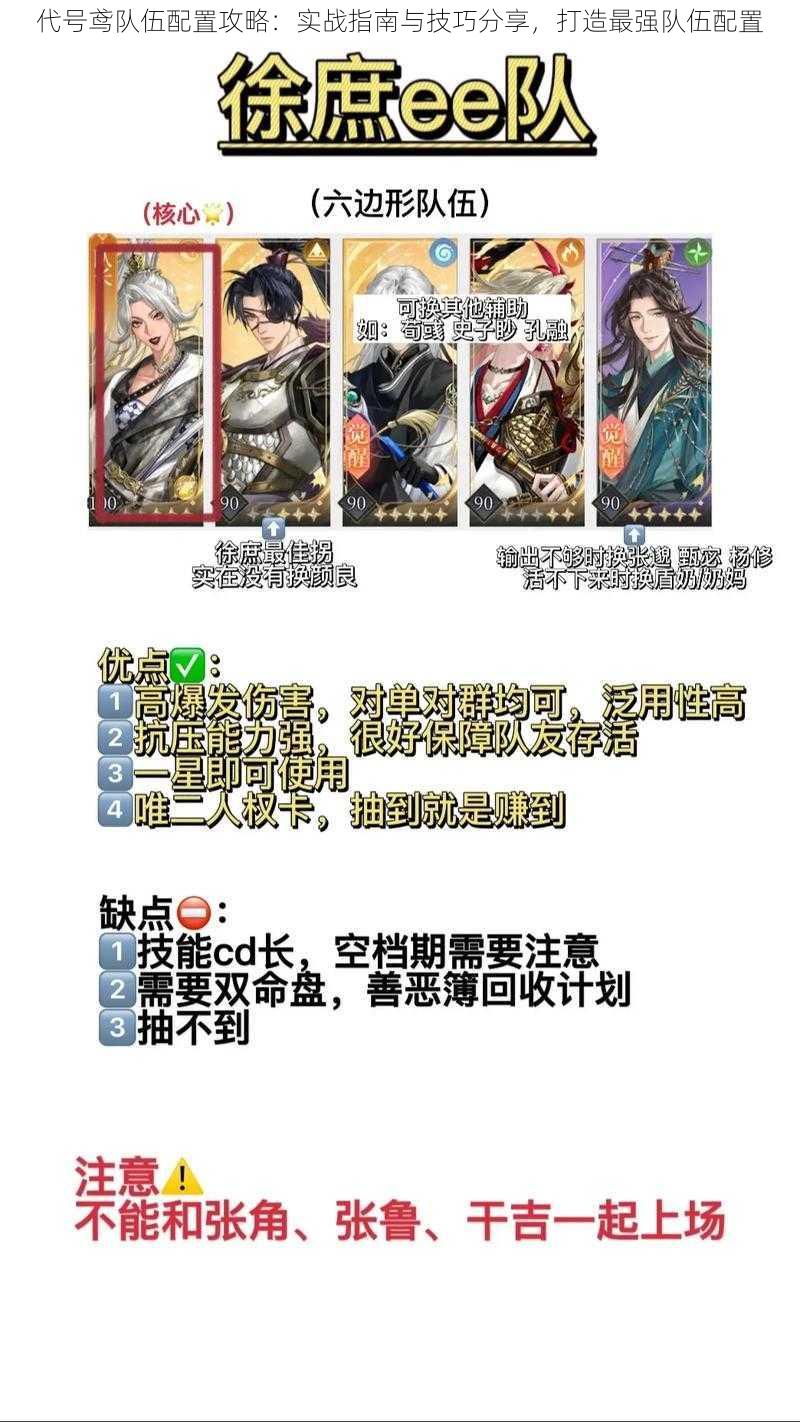 代号鸢队伍配置攻略:实战指南与技巧分享,打造最强队伍配置