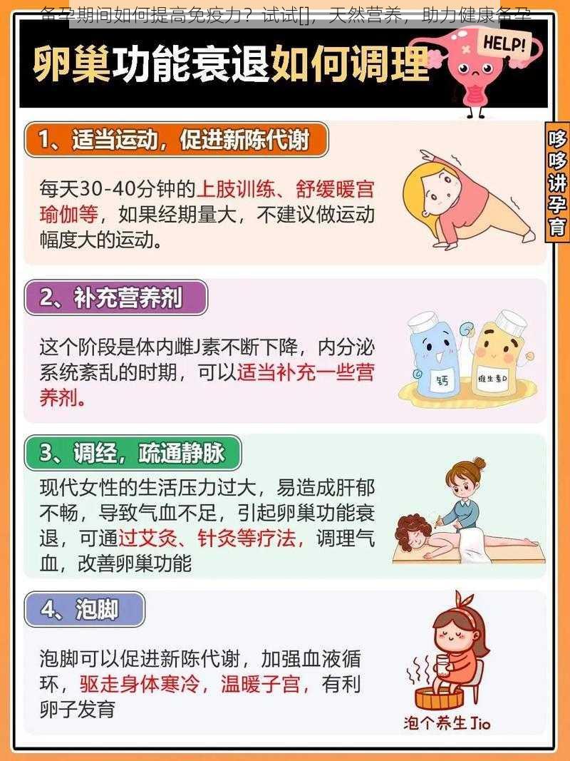 备孕期间如何提高免疫力？试试[]，天然营养，助力健康备孕