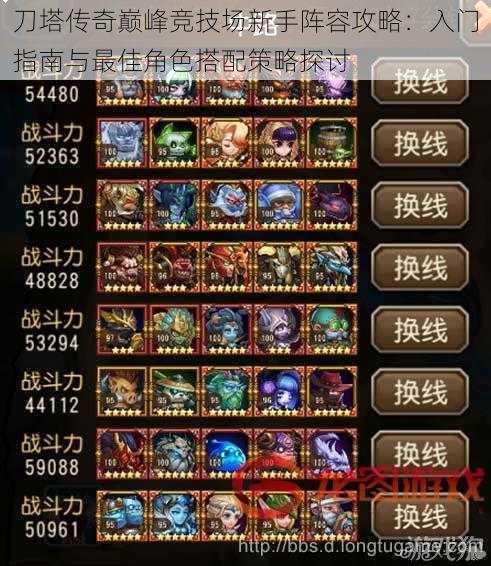 刀塔传奇巅峰竞技场新手阵容攻略:入门指南与最佳角色搭配策略探讨
