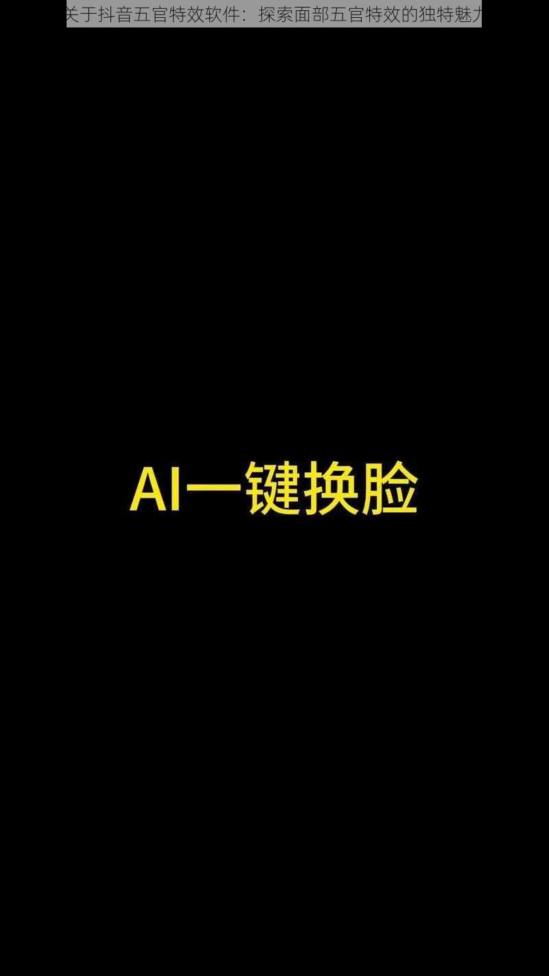 关于抖音五官特效软件:探索面部五官特效的独特魅力