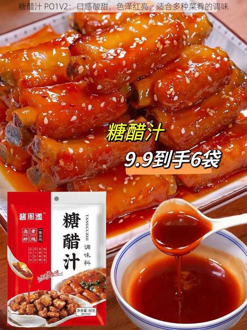 糖醋汁 PO1V2:口感酸甜,色泽红亮,适合多种菜肴的调味