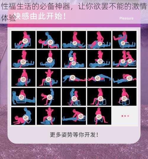 性福生活的必备神器,让你欲罢不能的激情体验