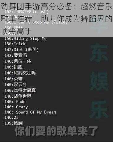 劲舞团手游高分必备:超燃音乐歌单推荐,助力你成为舞蹈界的顶尖高手