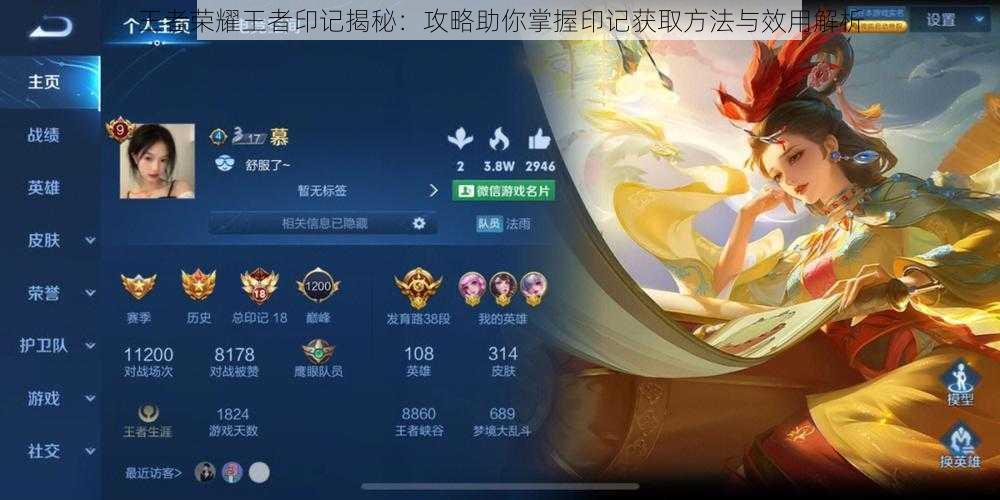 王者荣耀王者印记揭秘:攻略助你掌握印记获取方法与效用解析