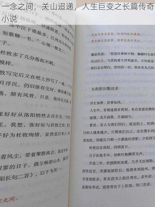 一念之间，关山迢递，人生巨变之长篇传奇小说