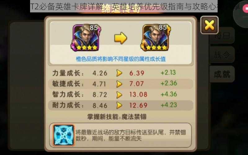 我叫MT2必备英雄卡牌详解:英雄培养优先级指南与攻略心得分享