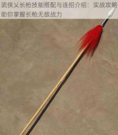 武侠乂长枪技能搭配与连招介绍:实战攻略助你掌握长枪无敌战力