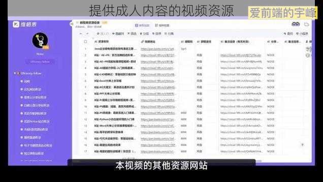 提供成人内容的视频资源