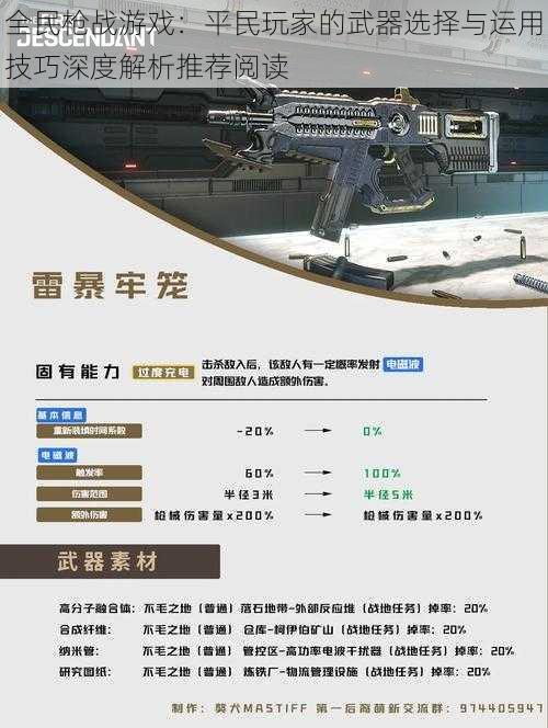 全民枪战游戏:平民玩家的武器选择与运用技巧深度解析推荐阅读