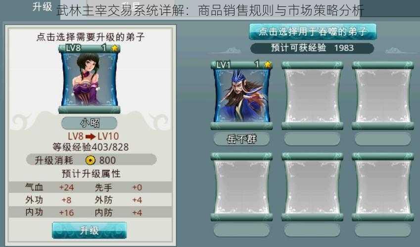 武林主宰交易系统详解:商品销售规则与市场策略分析