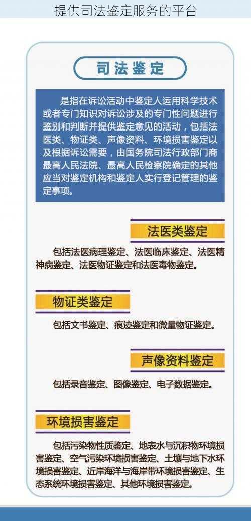 提供司法鉴定服务的平台