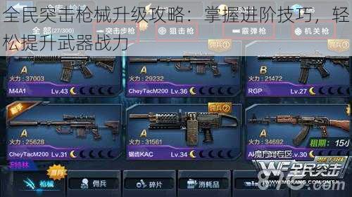 全民突击枪械升级攻略:掌握进阶技巧,轻松提升武器战力