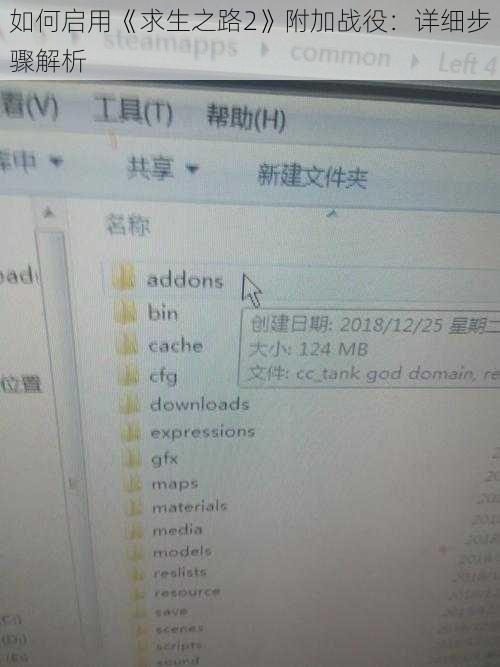 如何启用《求生之路2》附加战役:详细步骤解析