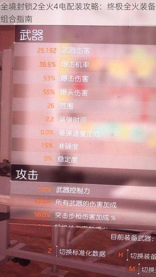 全境封锁2全火4电配装攻略:终极全火装备组合指南