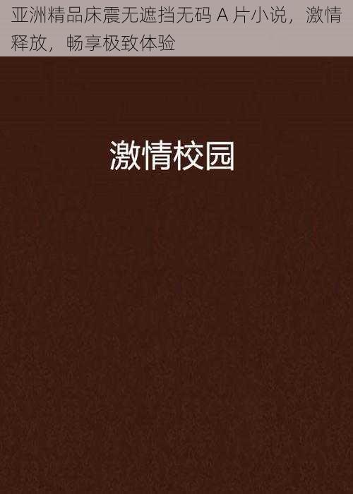 亚洲精品床震无遮挡无码 A 片小说,激情释放,畅享极致体验