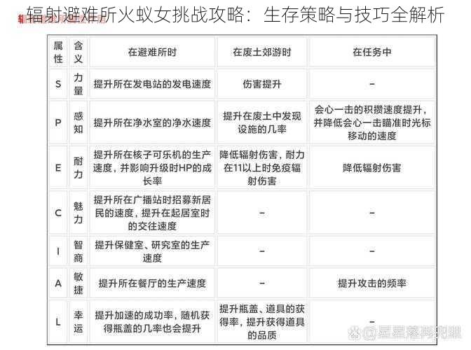 辐射避难所火蚁女挑战攻略:生存策略与技巧全解析
