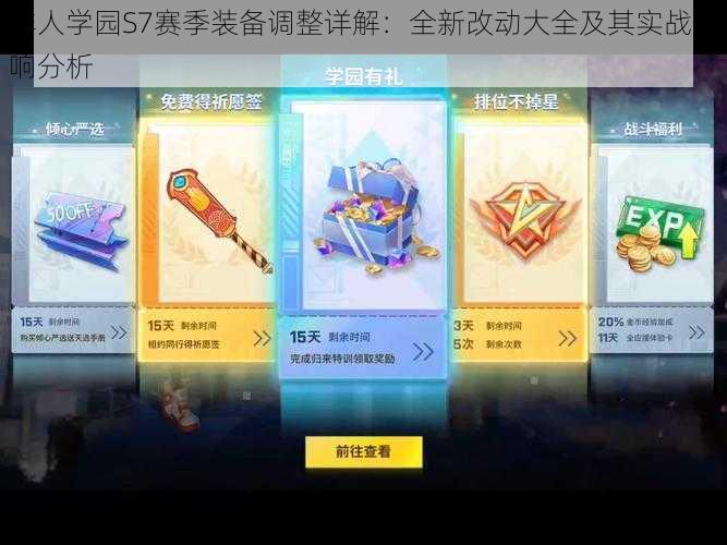 非人学园S7赛季装备调整详解:全新改动大全及其实战影响分析