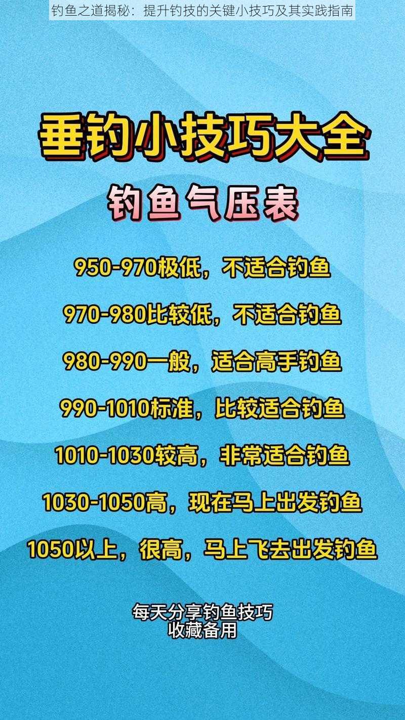 钓鱼之道揭秘:提升钓技的关键小技巧及其实践指南