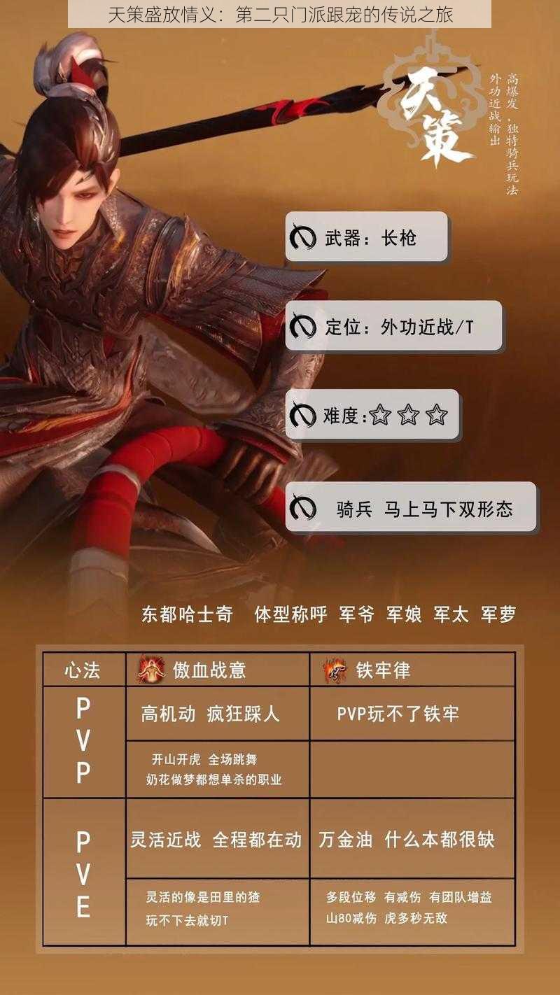 天策盛放情义:第二只门派跟宠的传说之旅