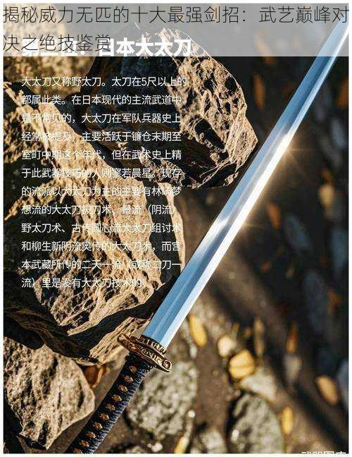 揭秘威力无匹的十大最强剑招:武艺巅峰对决之绝技鉴赏