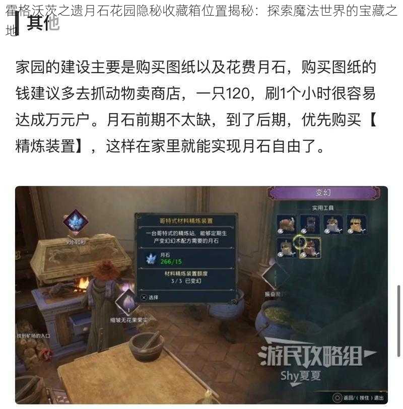 霍格沃茨之遗月石花园隐秘收藏箱位置揭秘:探索魔法世界的宝藏之地