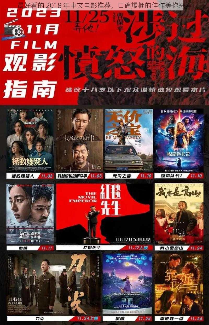 最好看的 2018 年中文电影推荐,口碑爆棚的佳作等你来看